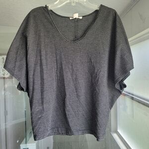 Derek Heart Batwing Striped Top Size M